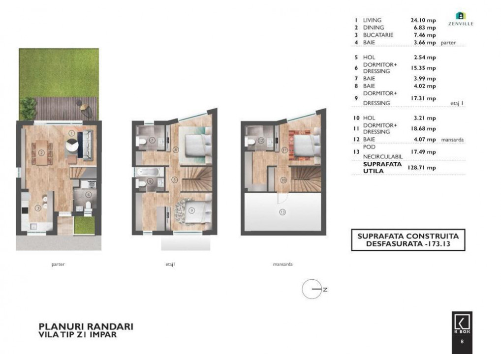 Casa în ZenVille | 5 camere | 129mpu | Posibilitate Investitie 