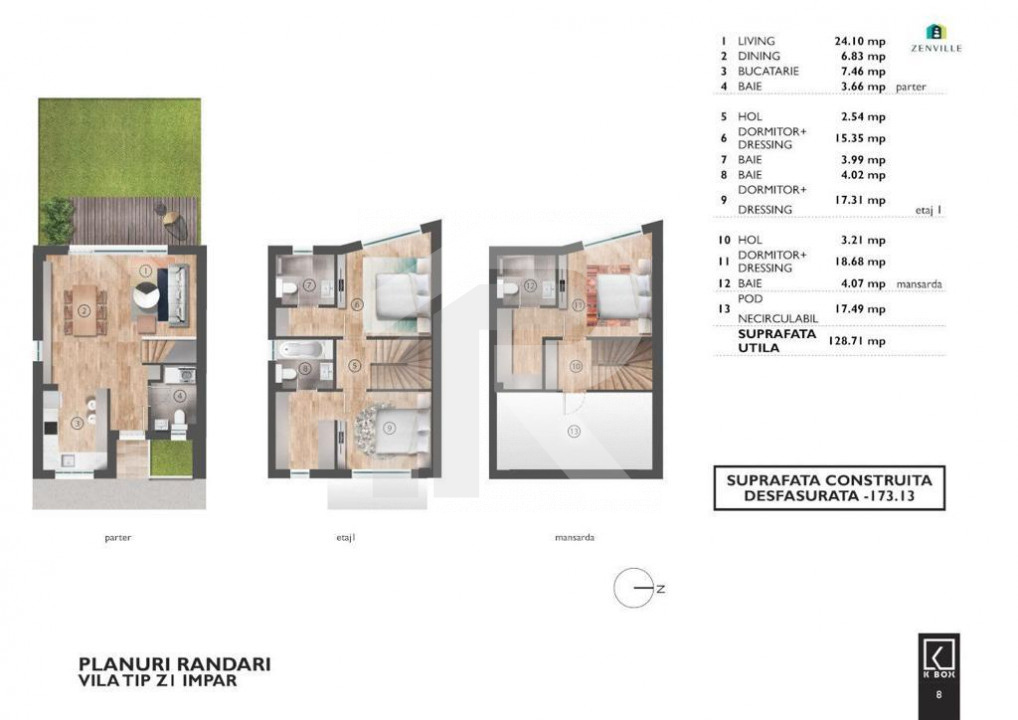 Casa în ZenVille | 5 camere | 129mpu | Posibilitate Investitie 