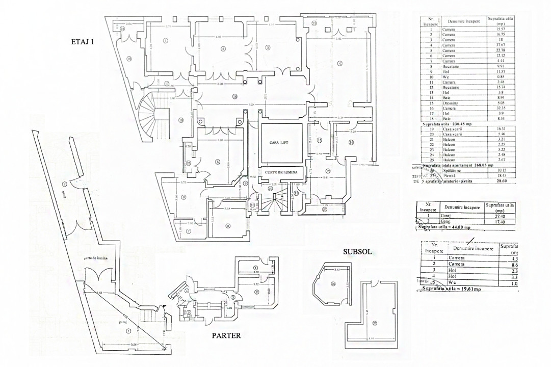 CALEA VICTORIEI | Apartament Interbelic 8 camere plus Studio