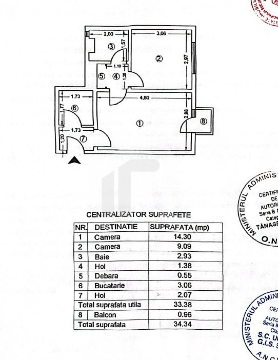 Apartament 2 camere | 34 mp