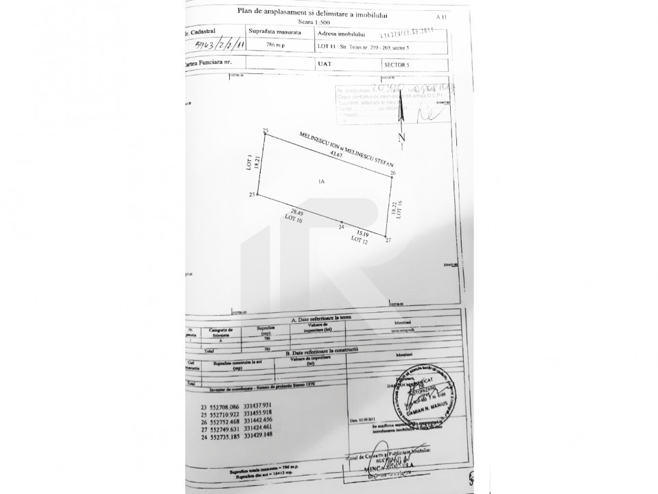 Teiuș, Rahova - teren intravilan de vânzare, 786mp
