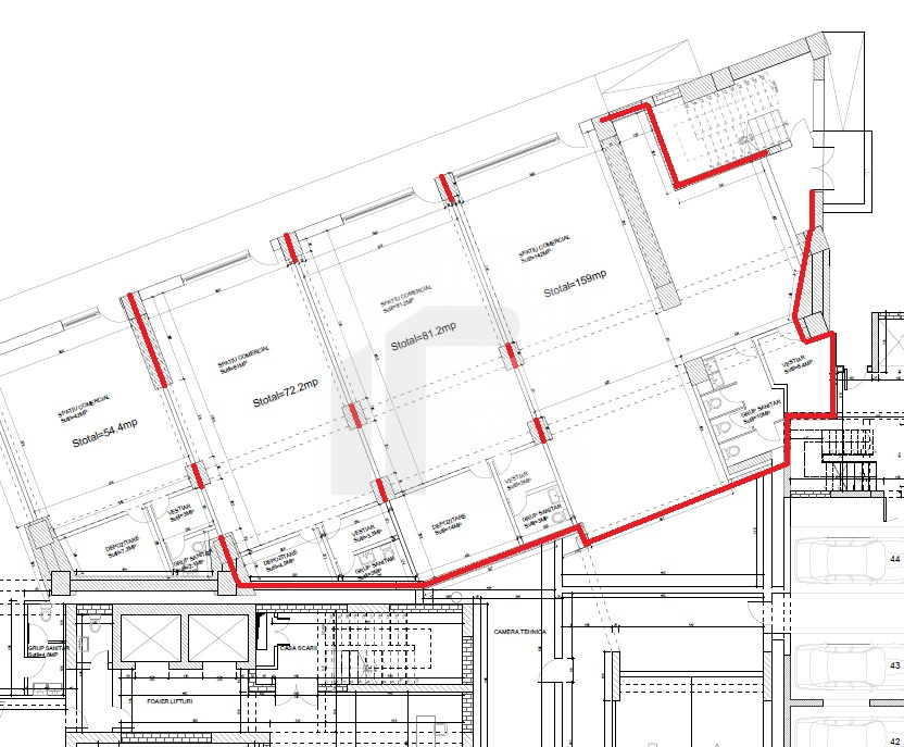 Spatii comerciale | 72-312 mp | Parter/Mezanin/Subsol | Barrio Residence Unirii