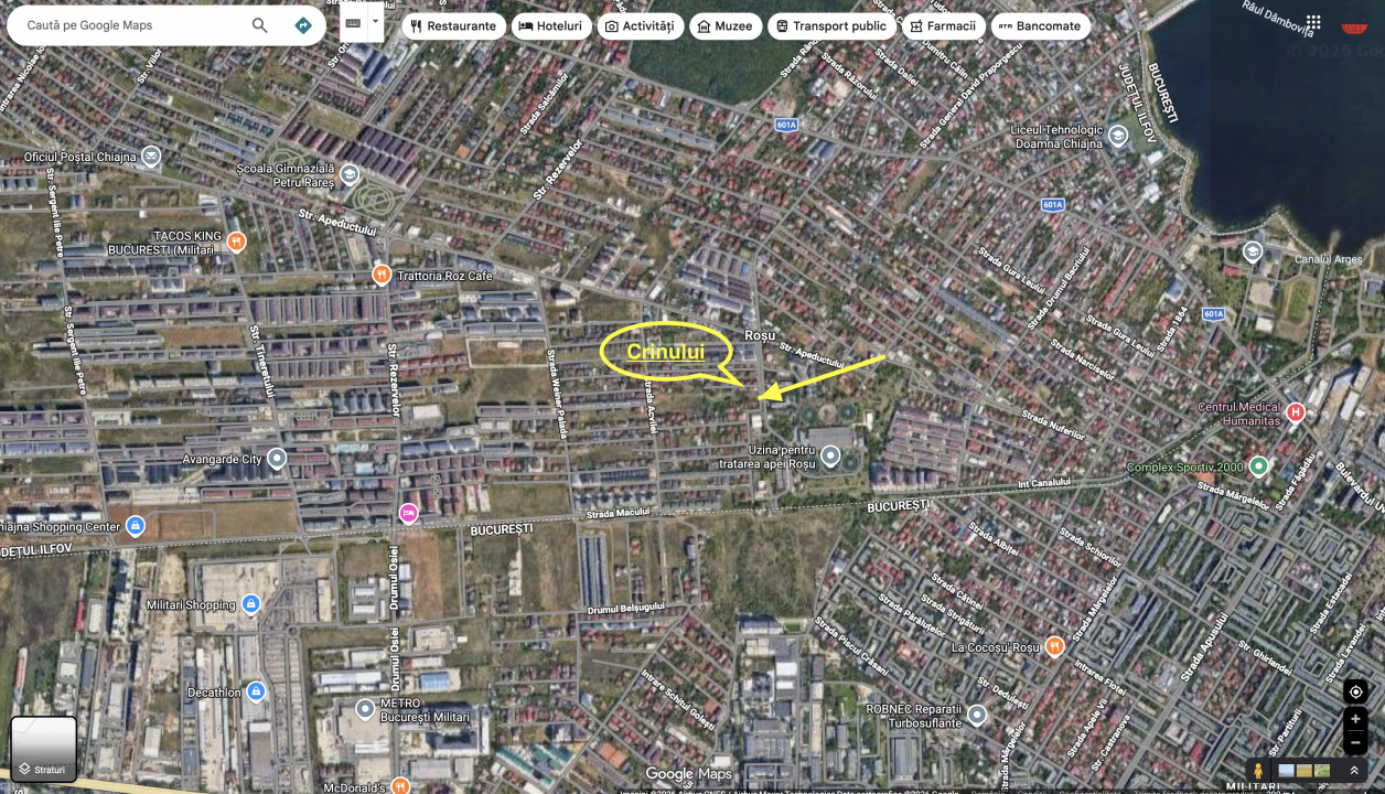 Teren pentru dezvoltare imobiliara Apeductului- Crinului